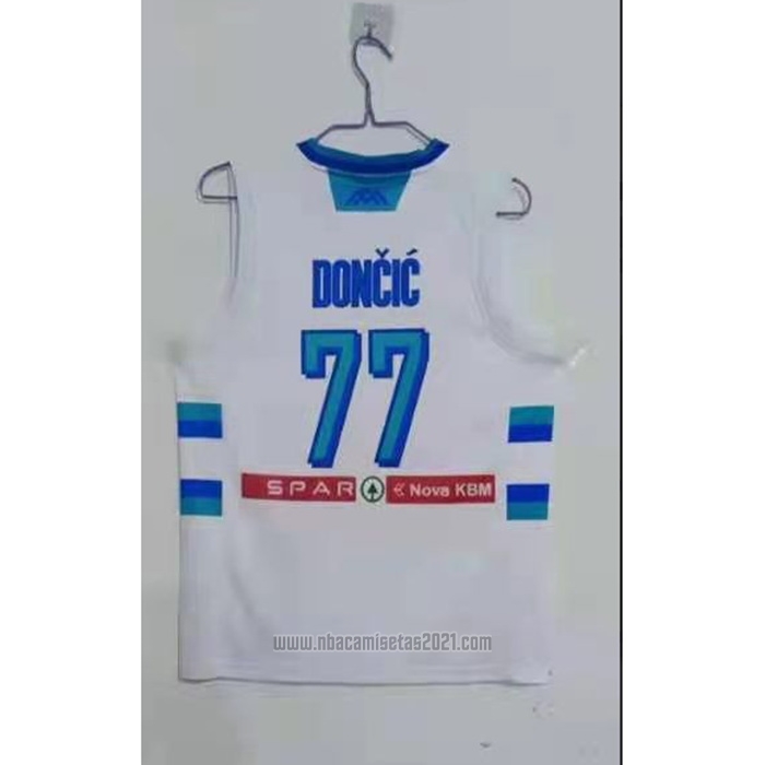 Camiseta Slovenia Luka Doncic #77 Tokyo 2021 Blanco2